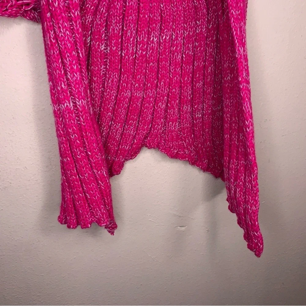 Fuchsia Pink Crocheted Knit Mermaid Blanket Barbiecore Gift Sensory